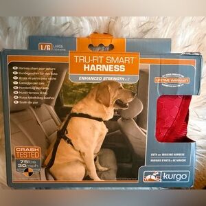 NIB Kurgo Tru-Fit Smart Dog Car Harness (L) Enhanced Strength w/Seatbelt Tether